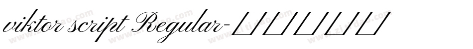 viktor script Regular字体转换